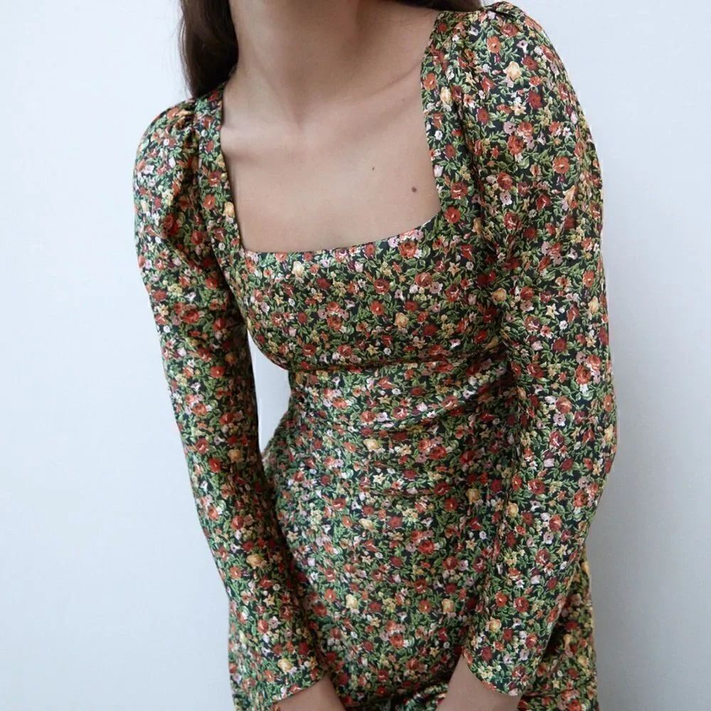 ZARA FLORAL PRINT DRESS - Picture 8 of 11